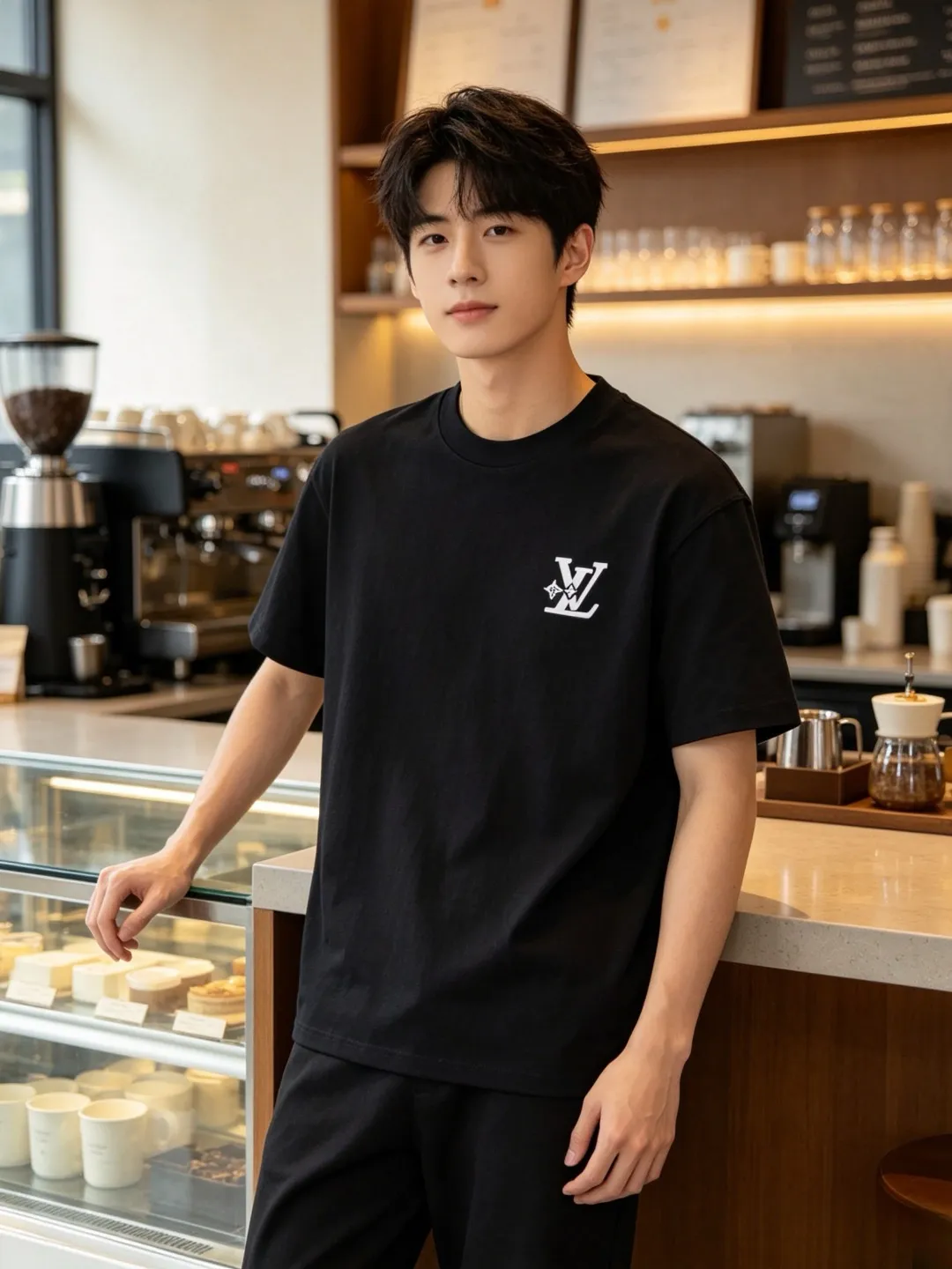Louis Vuitton/Louis Vuitton star small label LV embroidered logo short sleeves